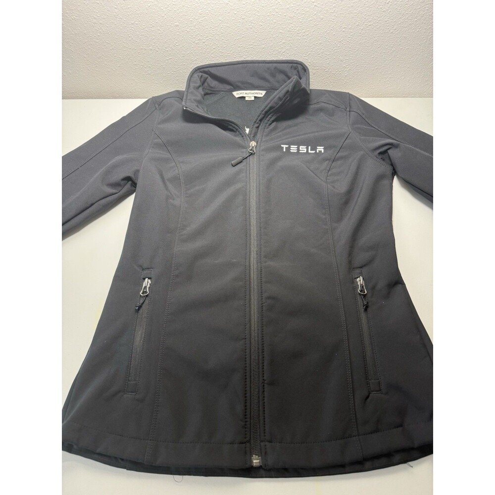 Port Authority Tesla Engineering Black Soft Shell Full Zip Jacket Women's Small